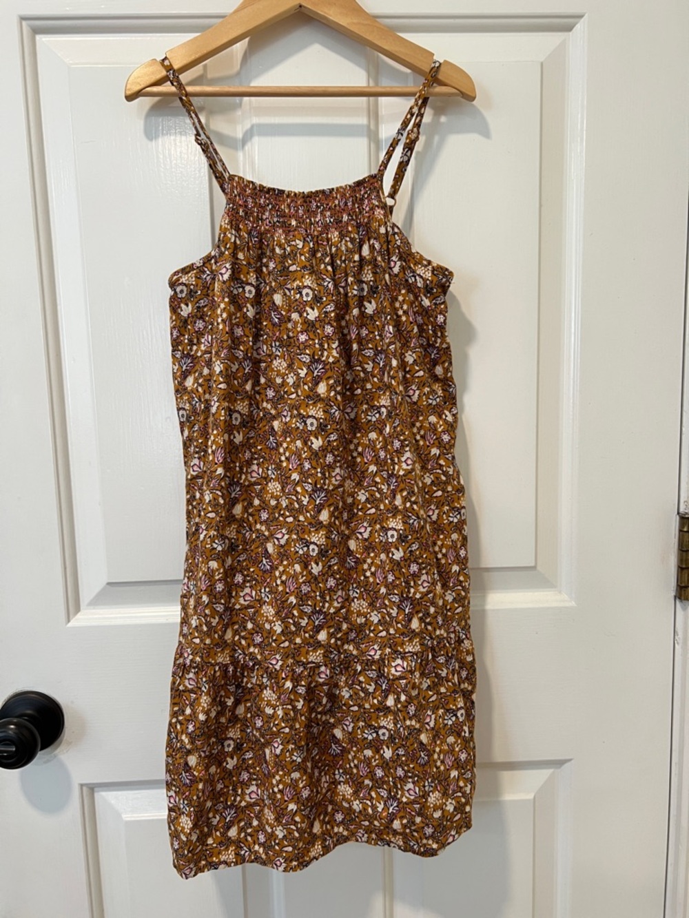Old Navy Floral Sundress in Mustard and Pink